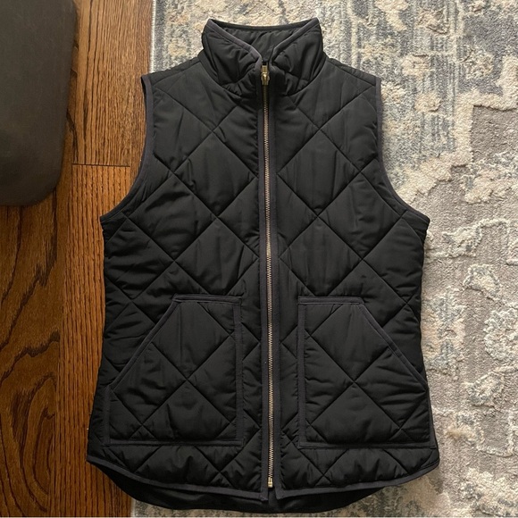 J. Crew Black Quilted Vest - Picture 1 of 5